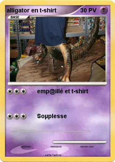 Pokemon alligator en t-shirt
