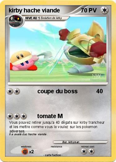 Pokemon kirby hache viande