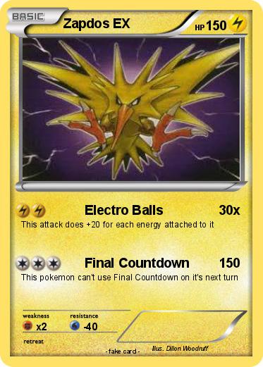 Pokemon Zapdos EX