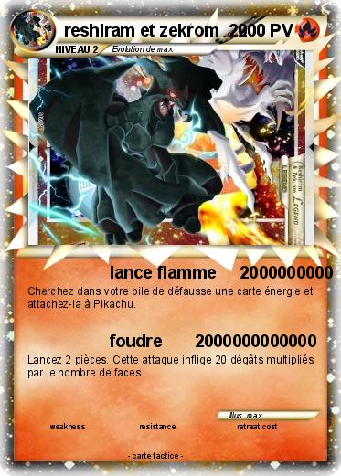 Pokemon reshiram et zekrom  2000