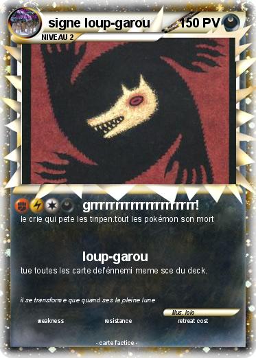 Pokemon signe loup-garou