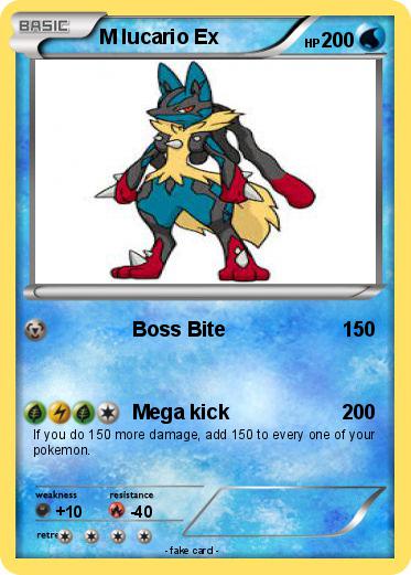 Pokemon M lucario Ex