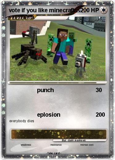 Pokemon vote if you like minecraft