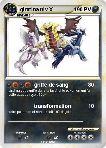 Pokemon giratina niv X