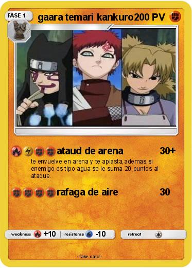 Pokemon gaara temari kankuro