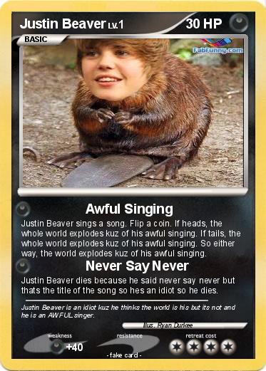 Pokemon Justin Beaver