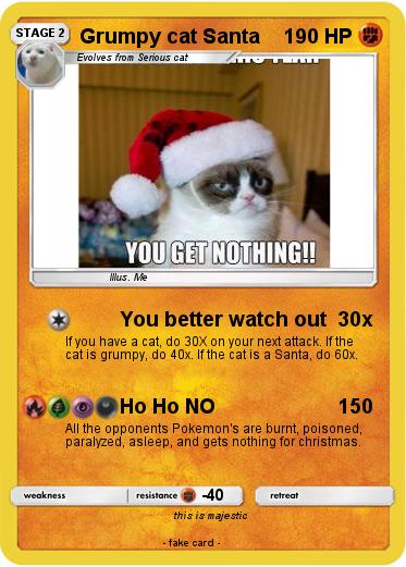 Pokemon Grumpy cat Santa