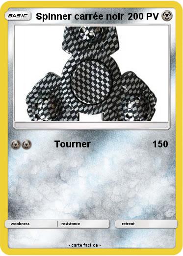 Pokemon Spinner carrée noir