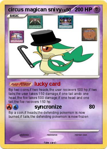 Pokemon circus magican snivy
