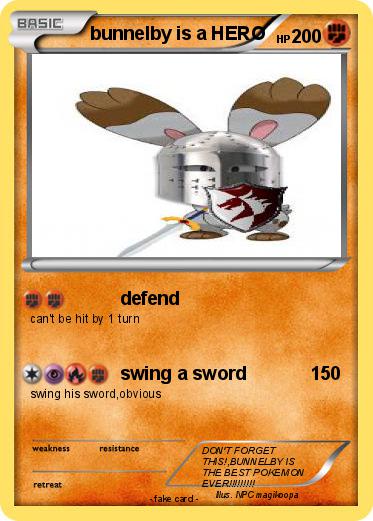 Pokemon bunnelby is a HERO