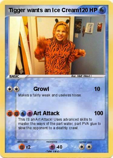 Pokemon Tigger wants an Ice Cream