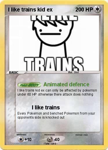 Pokemon I like trains kid ex