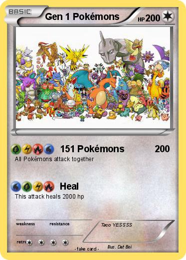 Pokemon Gen 1 Pokémons