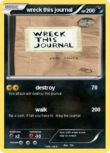 Pokemon wreck this journal