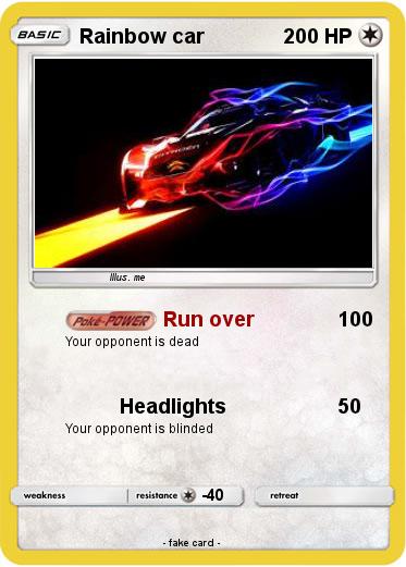 Pokemon Rainbow car