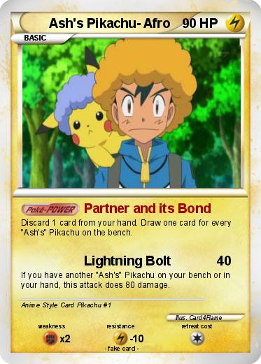 Pokemon Ash's Pikachu- Afro