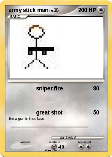 Pokemon army stick man