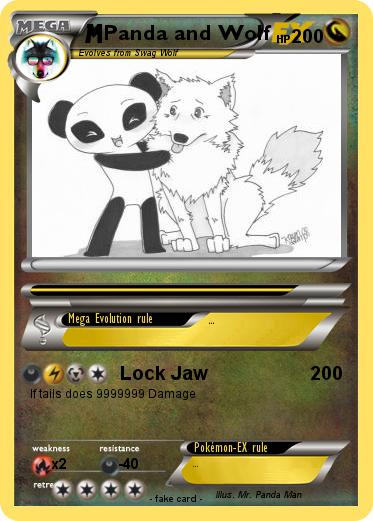 Pokemon Panda and Wolf