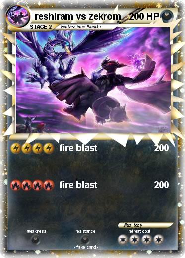Pokemon reshiram vs zekrom