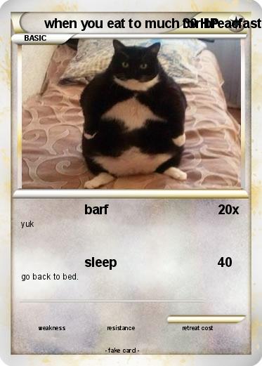 Pokemon when you eat to much for breacfast