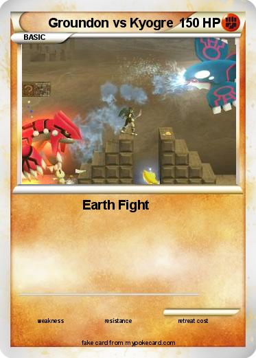 Pokemon Groundon vs Kyogre