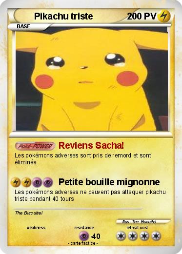 Pokemon Pikachu triste