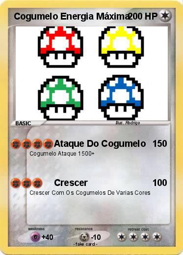 Pokemon Cogumelo Energia Máxima