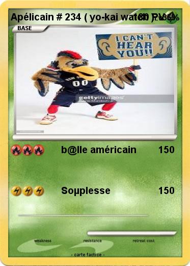 Pokemon Apélicain # 234 ( yo-kai watch )