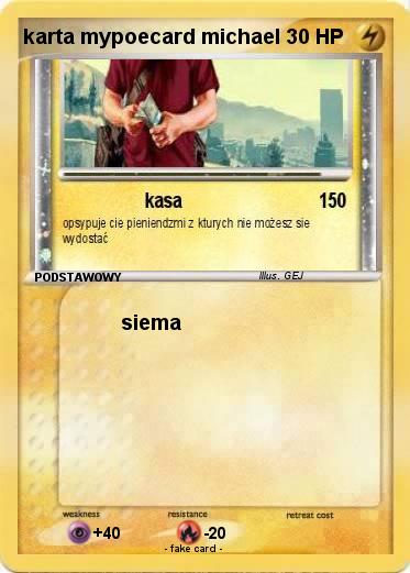Pokemon karta mypoecard michael