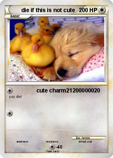 Pokemon die if this is not cute