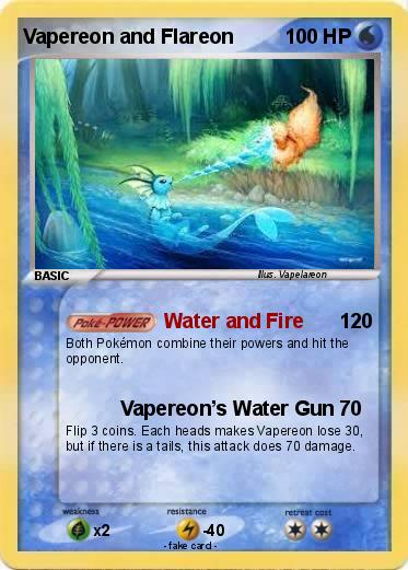 Pokemon Vapereon and Flareon