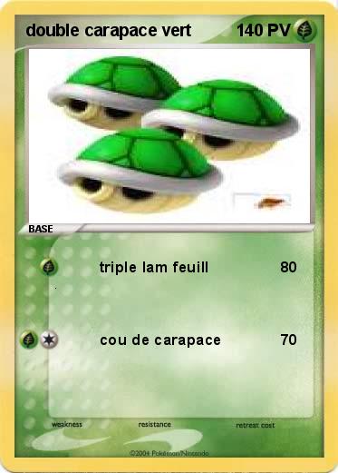 Pokemon double carapace vert