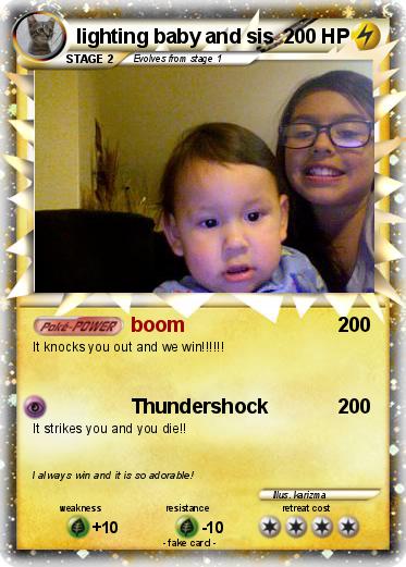 Pokemon lighting baby and sis