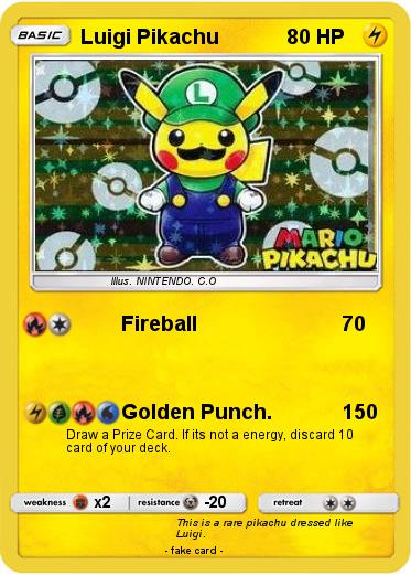 Pokemon Luigi Pikachu