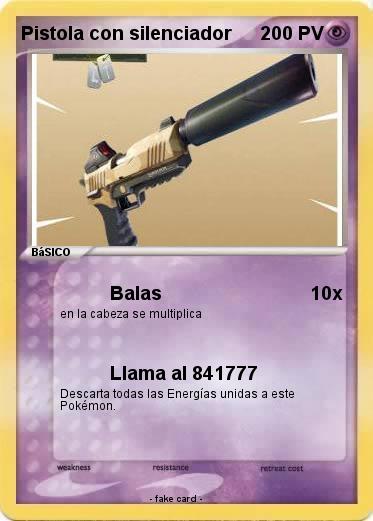 Pokemon Pistola con silenciador
