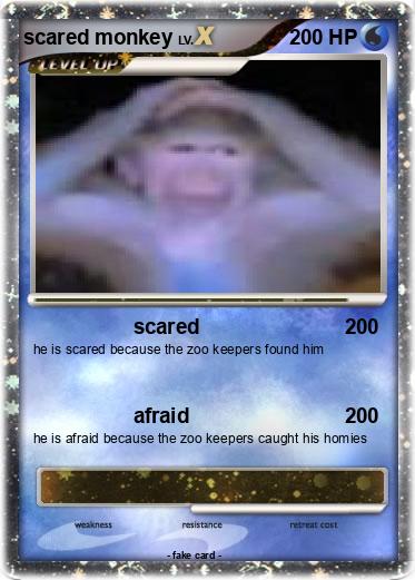 Pokemon scared monkey