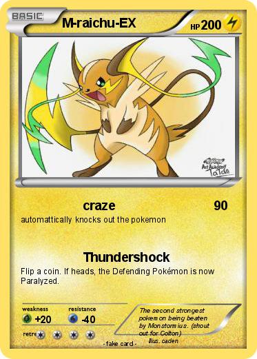 Pokemon M-raichu-EX