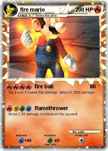 Pokemon fire mario