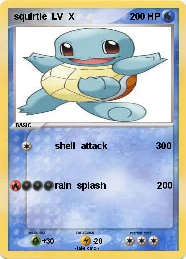Pokemon squirtle  LV  X