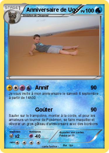 Pokemon Anniversaire de Ugo