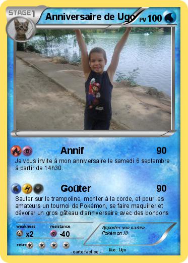 Pokemon Anniversaire de Ugo