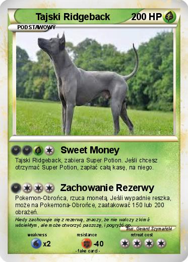 Pokemon Tajski Ridgeback