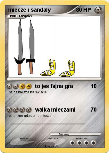 Pokemon miecze i sandały