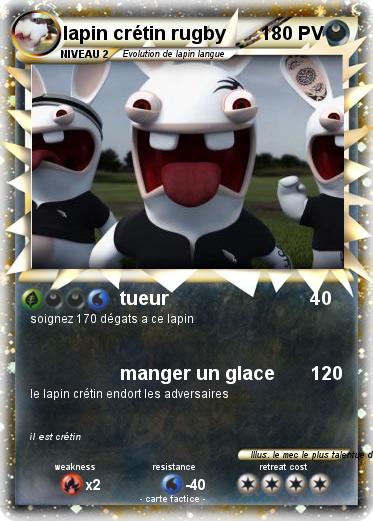 Pokemon lapin crétin rugby