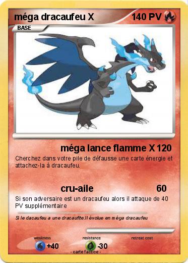 Pokemon méga dracaufeu X
