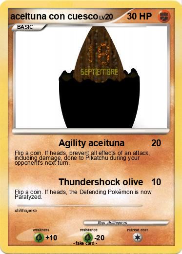 Pokemon aceituna con cuesco
