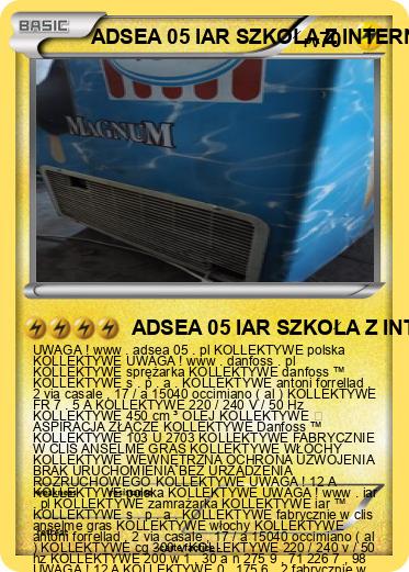 Pokemon ADSEA 05 IAR SZKOŁA Z INTERNATEM 3 IME POLSKA