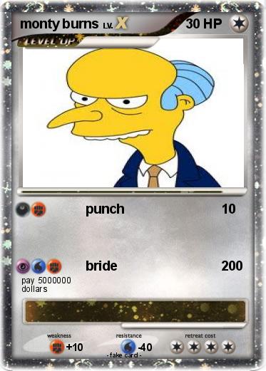 Pokemon monty burns