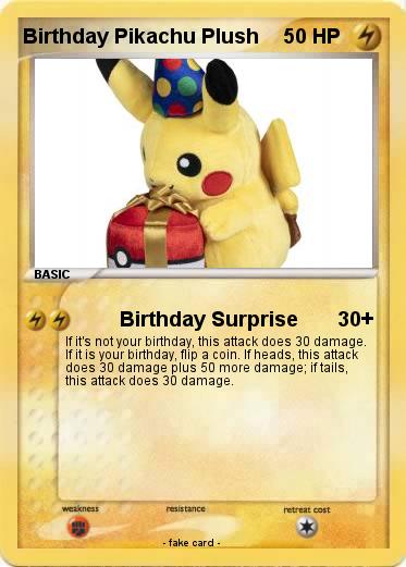 Pokemon Birthday Pikachu Plush