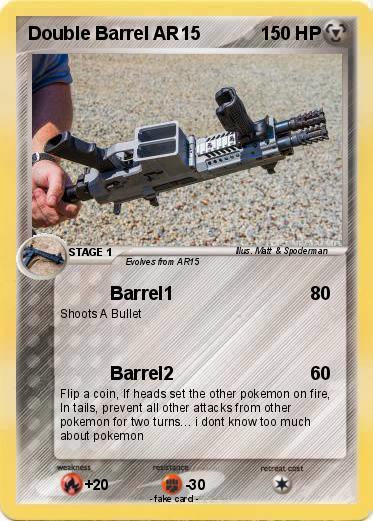 Pokemon Double Barrel AR15